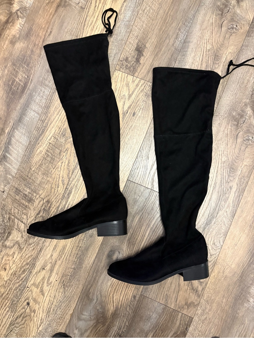 Unisa Black Over-the-Knee Suede Boots
